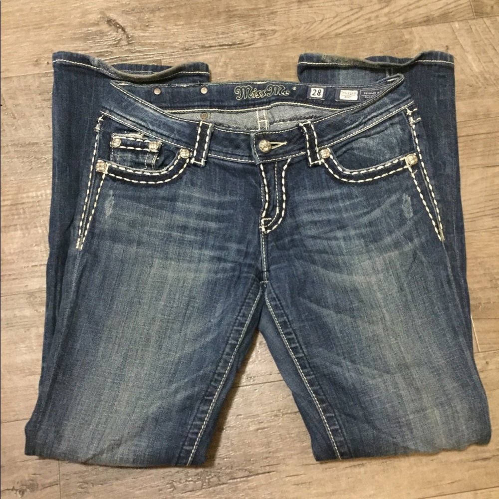 MIss Me distressed bootcut jeans